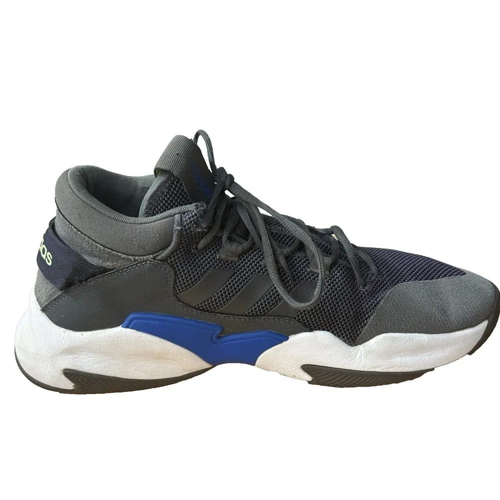 Adidas Men's Size 11 Gray Street‎ Check Basketball Sneakers EE9668 GUC